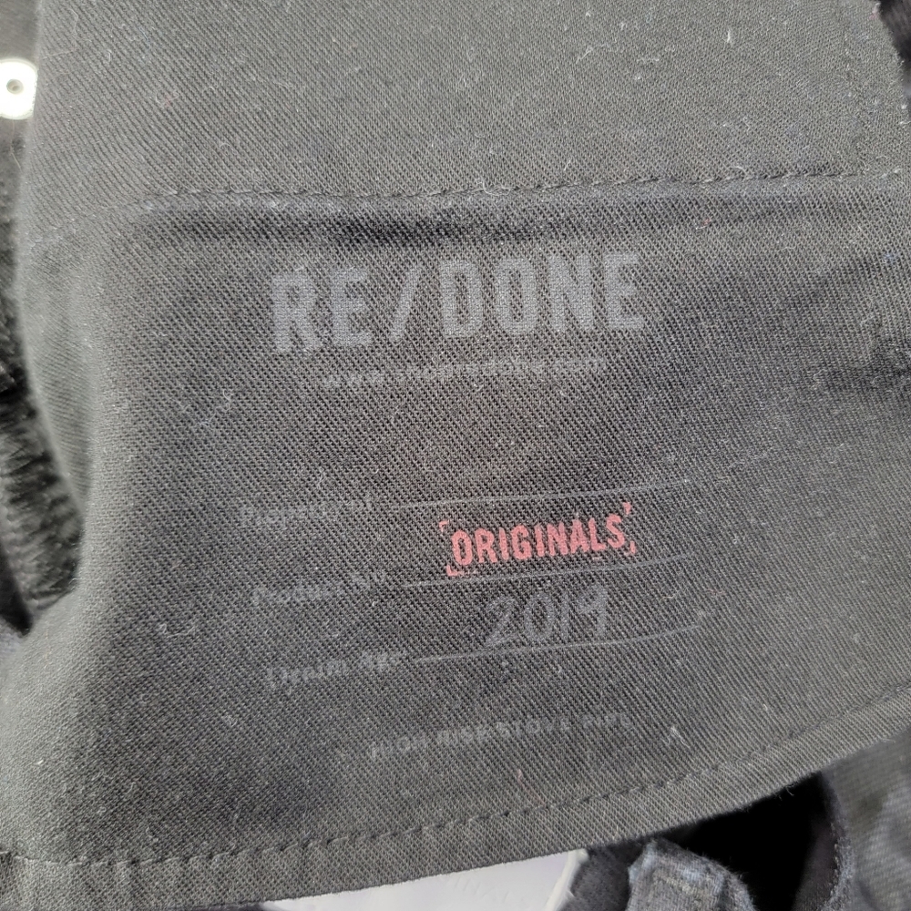 REDONE ORIGINALS HIGH RISE STRAIGHT LEG RAW HEM, SIZE 28 - Picture 11 of 12